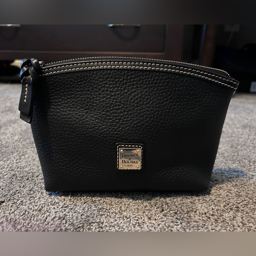 Dooney and Bourke pebble leather dome cosmetic pouch